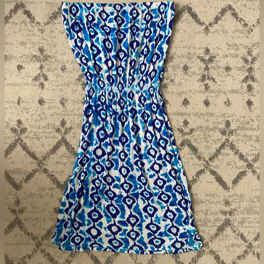 Aqua Strapless Sundress